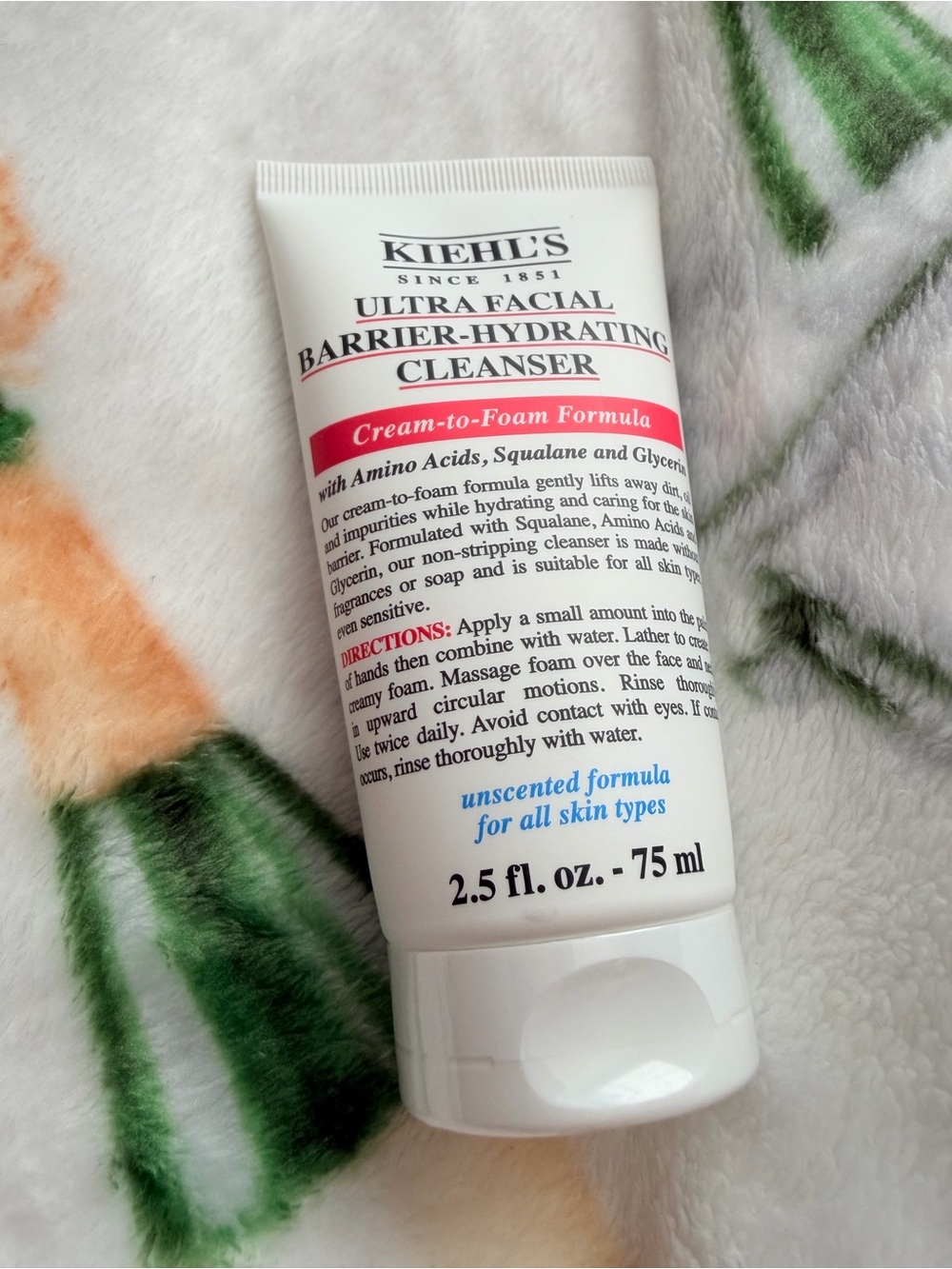 Kiehl's Ultra Facial Barrier-Hydrating Cleanser - sealed 2.5 oz/75 ml